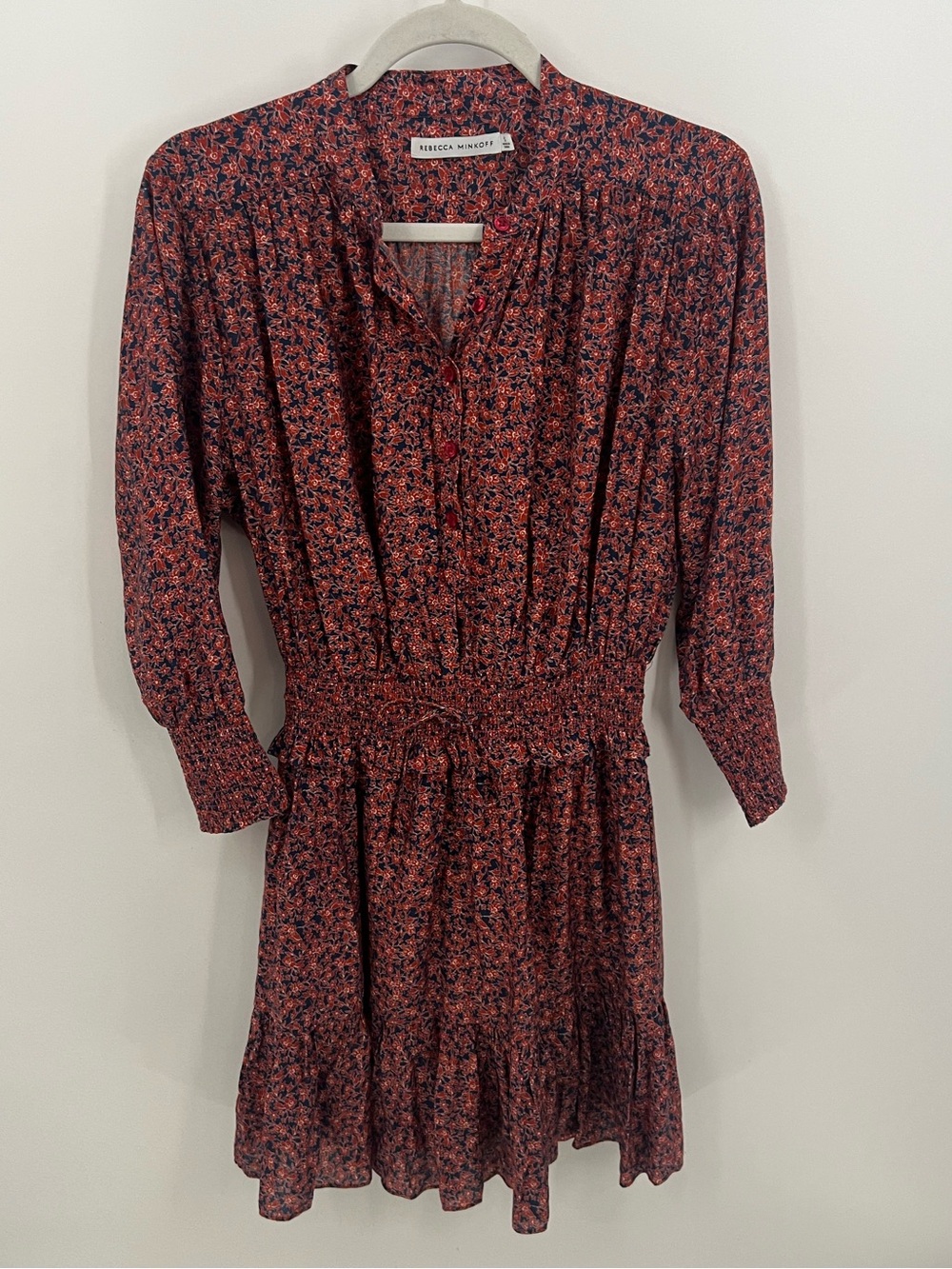 Rebecca Minkoff Chloe Floral Smocked Mini Dress
